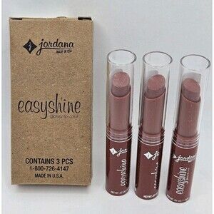 Jordana EasyShine Glossy Lip Color #12 Sugar Cookie Lot Of 3 New In Box